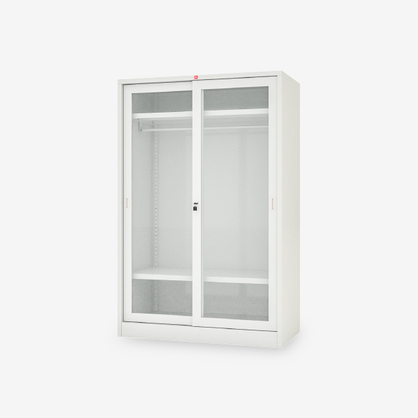 ตู้เสื้อผ้าบานเลื่อนกระจกใส  รุ่น WSG-119C